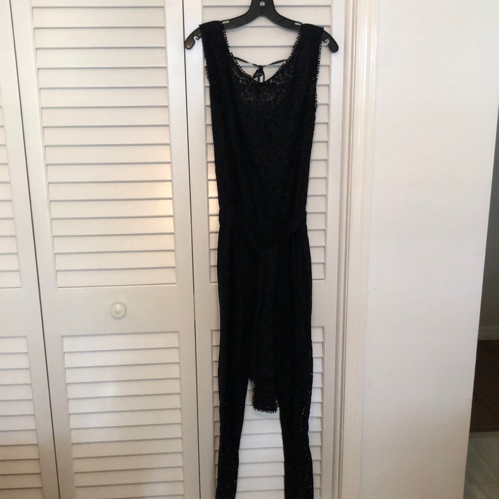 Vintage Love Moschino Elegant Black Lace Jumpsuit
